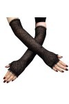 Gefomuofe Gants en toile daraignée pour femme - Mitaines de conduite - Mitaines courtes - Gants de mariage pour femme - Gant