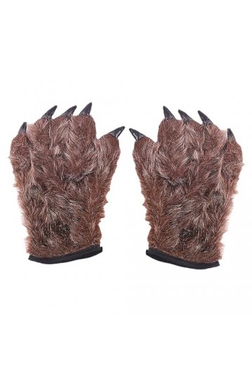 UIFLQXX Gants dHalloween décoratifs loup-garou orang-outan gants pour femme, marron, taille unique
