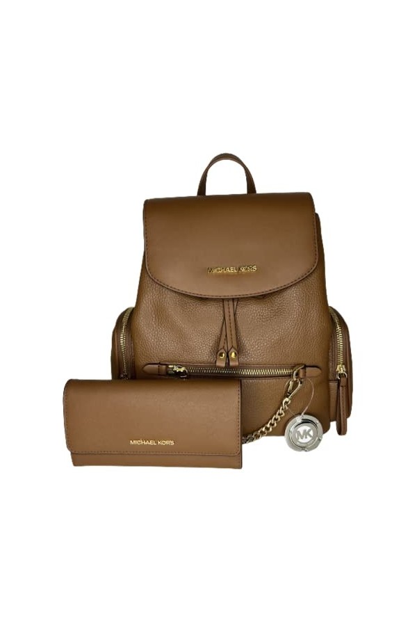 Michael Kors Sac à dos Jet Set MD avec grand portefeuille à trois volets et crochet pour sac à main, Blush poudre., Medium