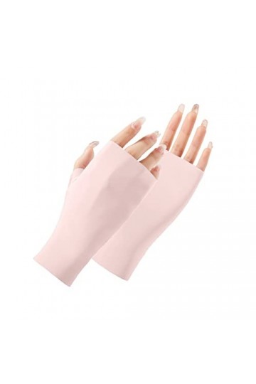 LZPCarra Gants longs noirs sans doigts Gants Poignet Longueur du soleil Protection sans doigts Femme Gants de conduite Bloc G