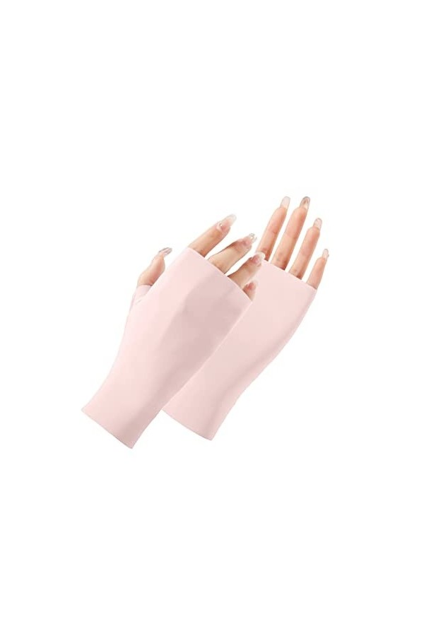 LZPCarra Gants longs noirs sans doigts Gants Poignet Longueur du soleil Protection sans doigts Femme Gants de conduite Bloc G