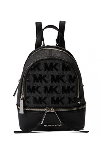Michael Kors Rhea Sac à dos à fermeture Éclair Taille XS, noir, taille unique