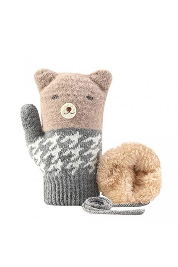 YANFJHV Gants en peluche Moufles coupe-vent épaissies et gants chauds mignons Gants Lavage de chaussures Gris, Taille unique