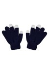 NIUREDLTD Gants sans doigts au poignet - Gants dhiver tricotés - Manches extensibles - Pour femme - Chaud - Unisexe, Marine,