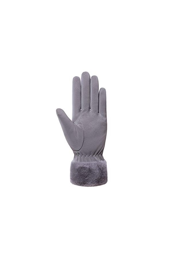 BOTCAM écran tactile femmes gants chauds coupe-vent pour gants dhiver femmes gants de sports dhiver chapeau chauffant, gris