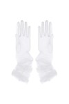Gefomuofe Gants longs en tulle pour femme - Gants noirs - Gants dopéra pour femme - Gants longs en tulle pour mariage, fianç