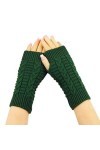 YANFJHV Mitaines Mitaines Mitaines Chaudes Bras Hiver Doux Mode Unisexe Gants Tricotés Gants Gants Longs, vert, taille unique