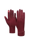 STKOOBQ Gants dextérieur épais en peluche chaude avec boutons solides pour femme - Chaussettes colorées E, taille unique 