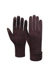 STKOOBQ Gants dextérieur épais en peluche chaude avec boutons solides pour femme - Chaussettes colorées E, taille unique 
