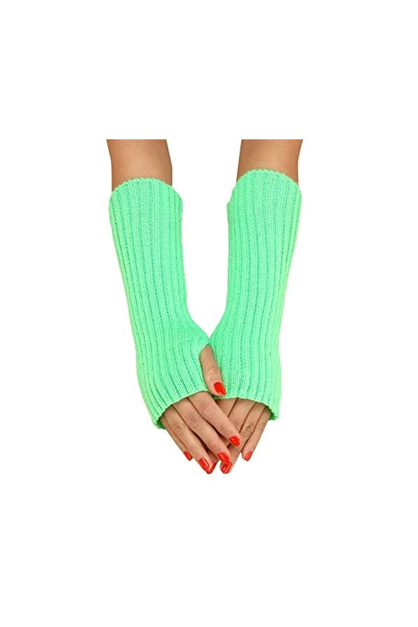 IQYU Gants dhiver pour femmes - Automne et hiver - Vernis normal multicolore - Laine - Mitaines à rayures - Mitaines en tiss