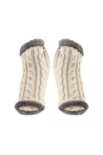 Porte-jarretelles Rouge Laqué Gants en Peluche Épaissis Automne et Hiver Manches Silhouette Chaudes Gants en Laine Tricotés P