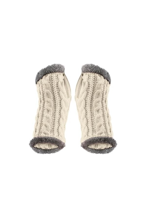 Porte-jarretelles Rouge Laqué Gants en Peluche Épaissis Automne et Hiver Manches Silhouette Chaudes Gants en Laine Tricotés P