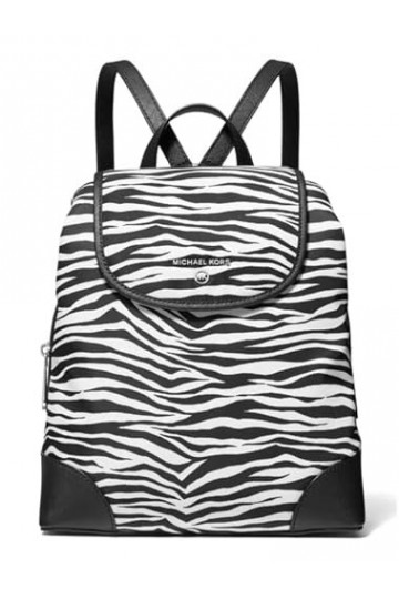 Michael Kors Raven Sac à dos en cuir noir et blanc Taille M, noir, Medium