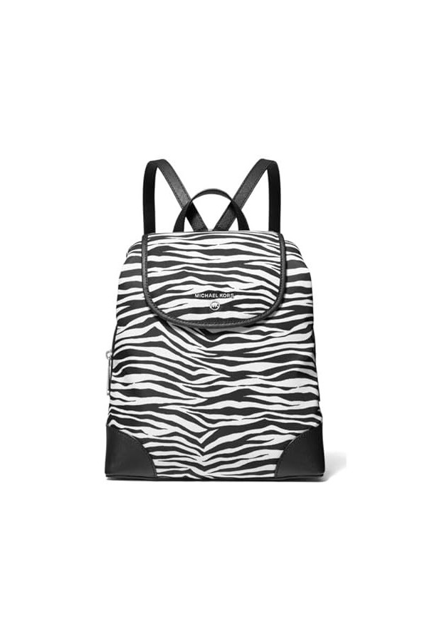 Michael Kors Raven Sac à dos en cuir noir et blanc Taille M, noir, Medium