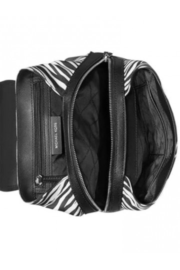 Michael Kors Raven Sac à dos en cuir noir et blanc Taille M, noir, Medium