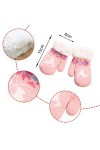 IQYU Gants Mignons et Moufles pour Garçons Moufles Épaissies Chaudes en Polaire Gants Hippie Costumes Femmes Robe, Rose, tail