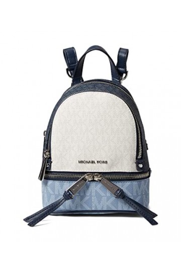 Michael Kors Rhea Sac à dos zippé Chambray/bleu marine Taille unique, Chambray/bleu marine, taille unique
