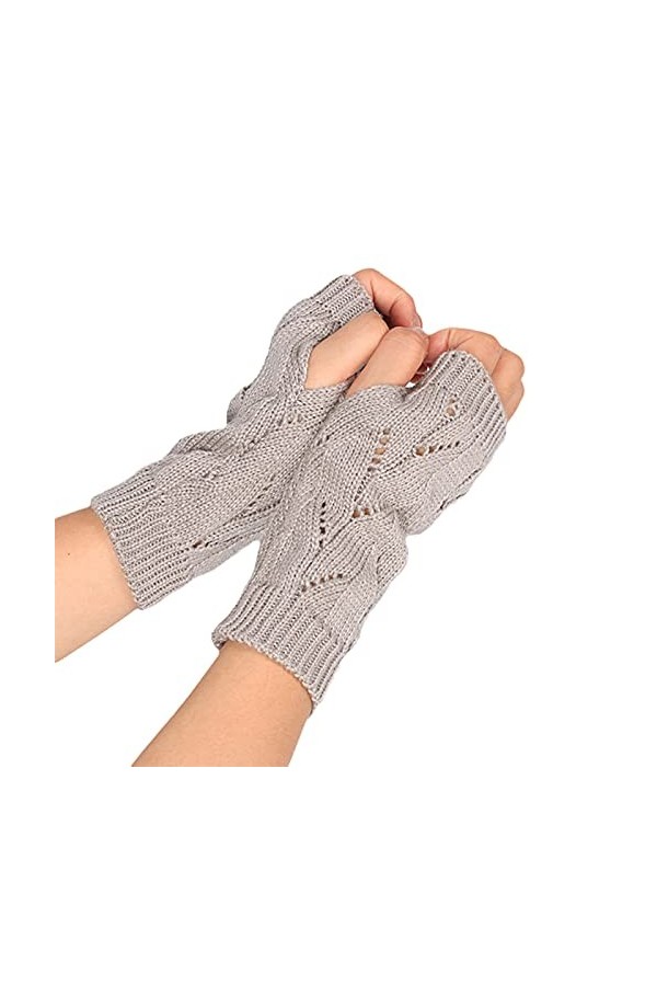 Gants sans doigts Gants Gants Cosplay Bras Hiver Automne Unisexe pour Moufles Tricoté Poignet Taille Unique