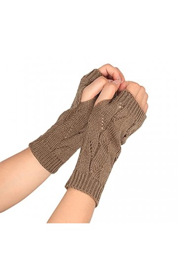 Gants sans doigts Gants Gants Cosplay Bras Hiver Automne Unisexe pour Moufles Tricoté Poignet Taille Unique