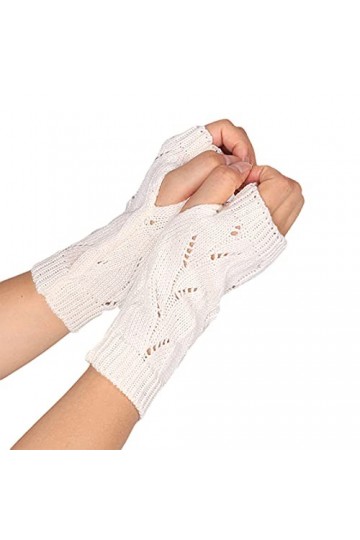 Gants sans doigts Gants Gants Cosplay Bras Hiver Automne Unisexe pour Moufles Tricoté Poignet Taille Unique