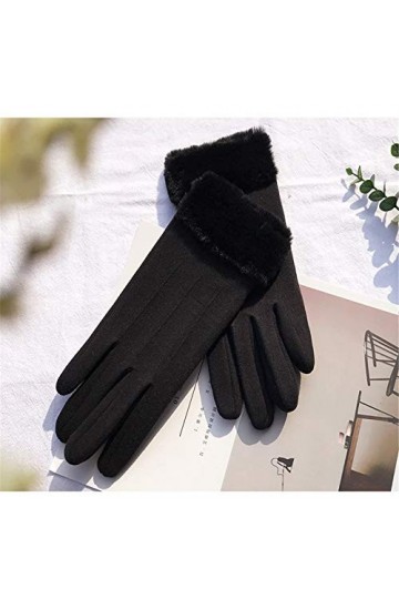 Gants dhiver pour femme en velours épais coupe-vent et chaud pour homme