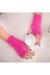 Mitaines en cachemire Mitaines chauffe-mains chauffe-mains avec trou pour les pouces Mitaines en tricot fin élastique Mitaine