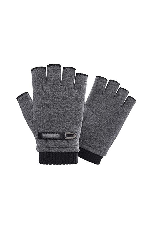 Ashley GAO Gants dhiver en velours épais pour garder au chaud les doigts pour homme et femme