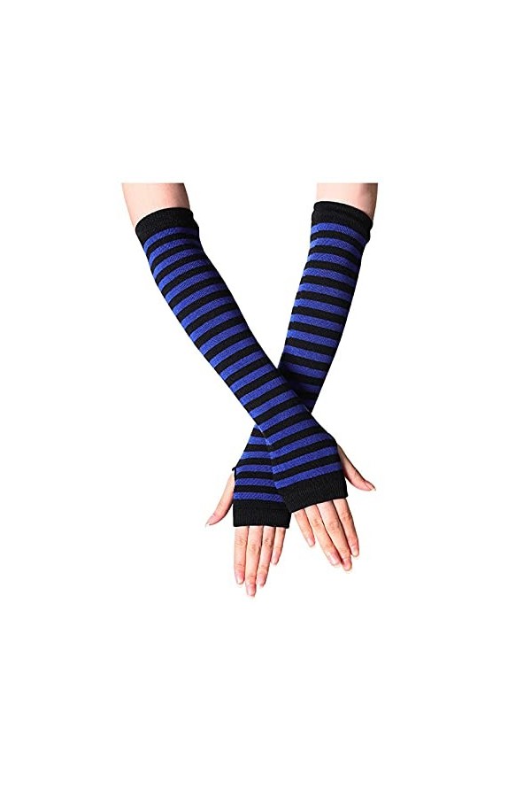 liangp Gants sans doigts unisexes, gants de sport sans doigts, manchettes pour femmes, manchettes sans doigts, tricot fin et 