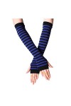 liangp Gants sans doigts unisexes, gants de sport sans doigts, manchettes pour femmes, manchettes sans doigts, tricot fin et 