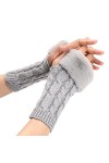Gants Chauds Gants Magiques À Doigts Complets,Gants Femme Sexy Mitaine Cuir Femme Moufles Femme Hiver Chaud Gants Ski Homme G