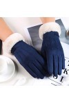 Y^2^K Gants de style Plus Gants en hiver Automne Coupe-vent en velours pour femme Gants moufles pour homme, Bleu, taille uniq