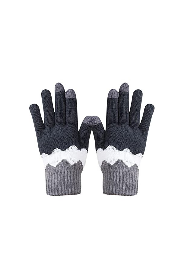 Gants chauds tricotés pour femmes et hommes - Pour lhiver - Pour rester au chaud - Pour golfs - Pour étudiants - Pour lexté