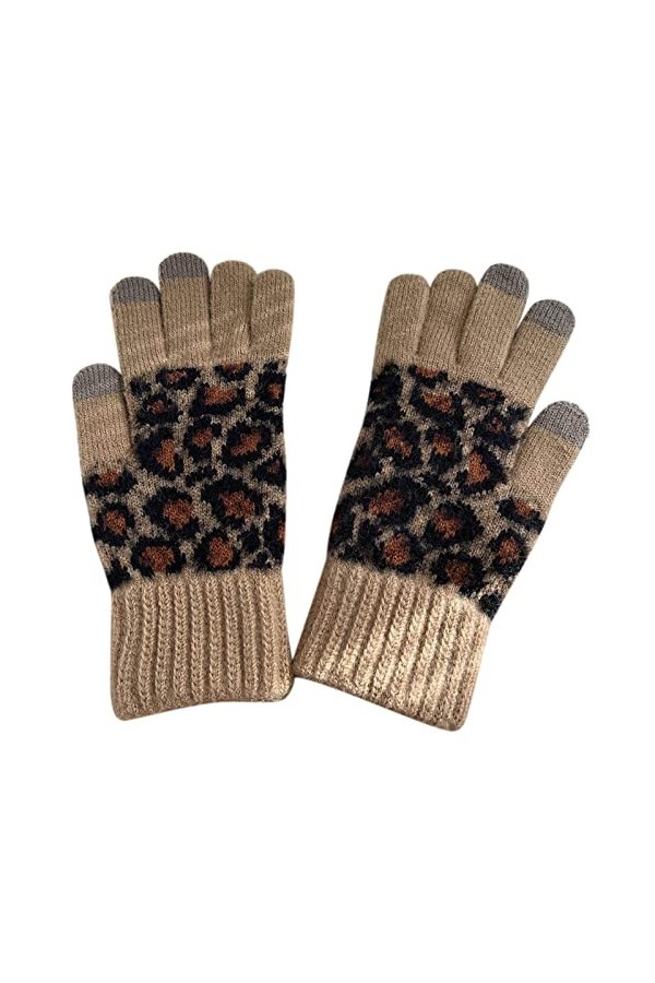 Moufles de ski pour homme et femme - Pour lhiver - Pour lhiver - Motif léopard - Coupe-vent - Imperméables - Gants déquita