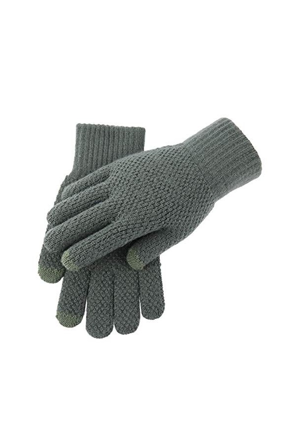Gants tricotés dhiver et dautomne chauds et épais et gants en laine pour homme Gants Mitaines pour femmes par temps froid, 
