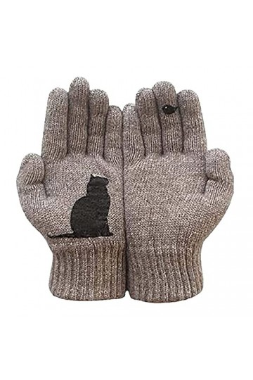 Plesuxfy Chat Mitaines | Gants dimpression doiseau Chat Moufle Mignonne,Gants dimpression doiseau Chat Mignon Rose mitain