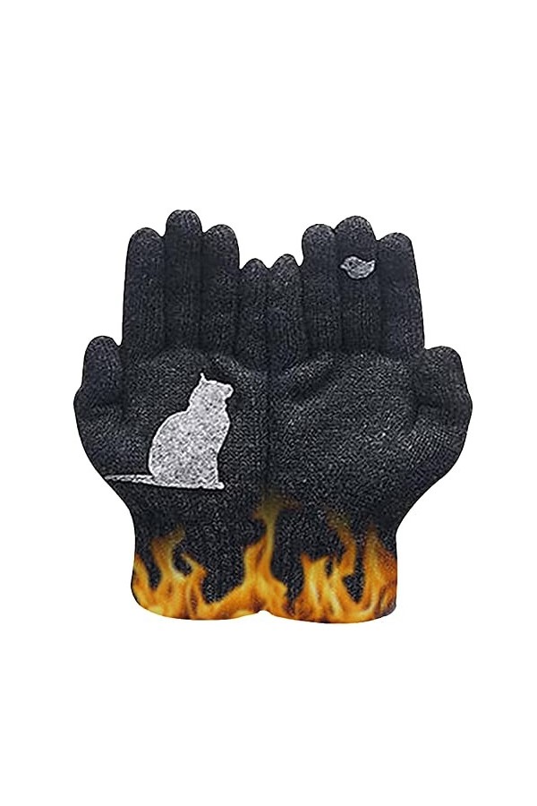 Plesuxfy Chat Mitaines | Gants dimpression doiseau Chat Moufle Mignonne,Gants dimpression doiseau Chat Mignon Rose mitain