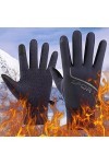Gants dhiver chauds en velours avec boucle pour femme, gants antidérapants pour homme, gants pour femme, bleu, taille unique