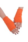 LTWOTEJNG Femmes Tricoté Mitaines Chaudes Hiver Mitaines Chaudes Mitaines Mitaines Latex Mitaines, Orange, taille unique