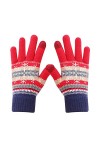 Gants tricotés chauds pour femmes et hommes, gants dhiver pour garder au chaud Noël flocons de neige imprimés golfs en plein
