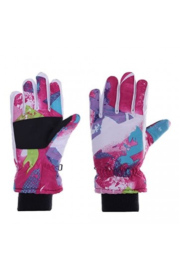 Gants combinés avec poche coupe-vent pour garçons et enfants, moufles de sport, ski pour filles de 6 à 15 ans, gants dhiver 