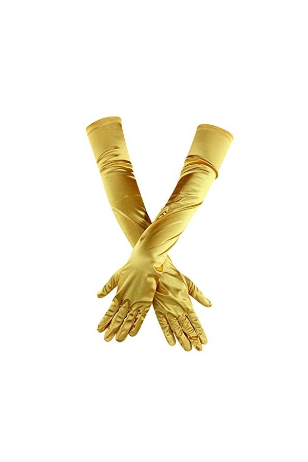 Moufles pour femme - Gants dhiver chauffants pour temps froid - Longueur du doigt - Coude - Opéra - Mariage - Gants de danse