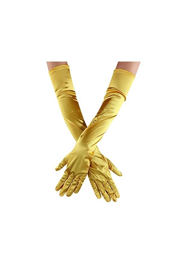 Moufles pour femme - Gants dhiver chauffants pour temps froid - Longueur du doigt - Coude - Opéra - Mariage - Gants de danse