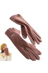 Tytlyworth Gants pour écran Tactile pour Femme - Gants en Velours - Gants dhiver à Une Seule Couche - Gants pour Femme - Mou