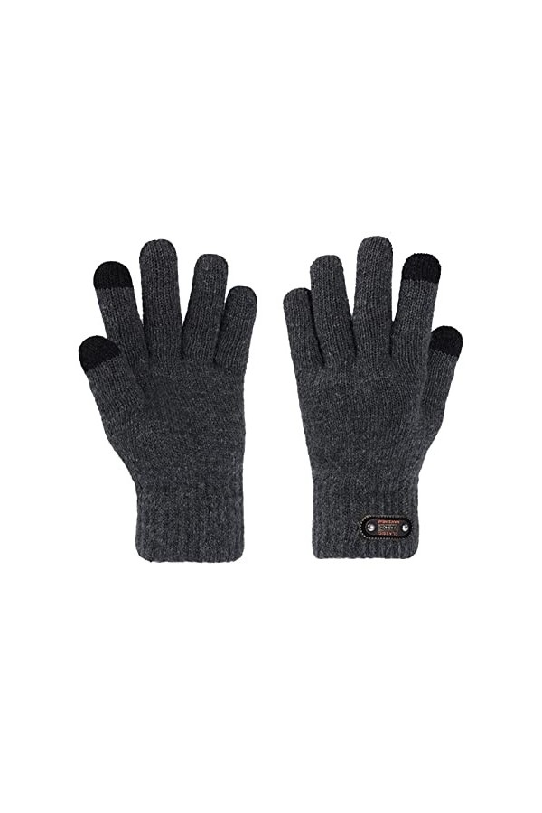 CHAOEN Gants dhiver pour femme pour écran tactile, unisexe, tricotés thermiques, élastiques, gants chauds en tricot pour écr