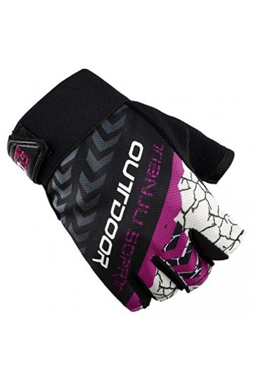 Unisexe Riding - Absorption antidérapante - Vêtement de sport - Moufles dextérieur - Gants en fourrure - Pour femme - Rouge 