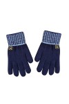 YANFJHV Gants dhiver extensibles chauds pour garçon ou gants tricotés costume femme robe chaude, Marine, taille unique