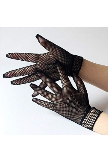 Aeromdale Paire de gants en résille creux pour filles pour lété Noir