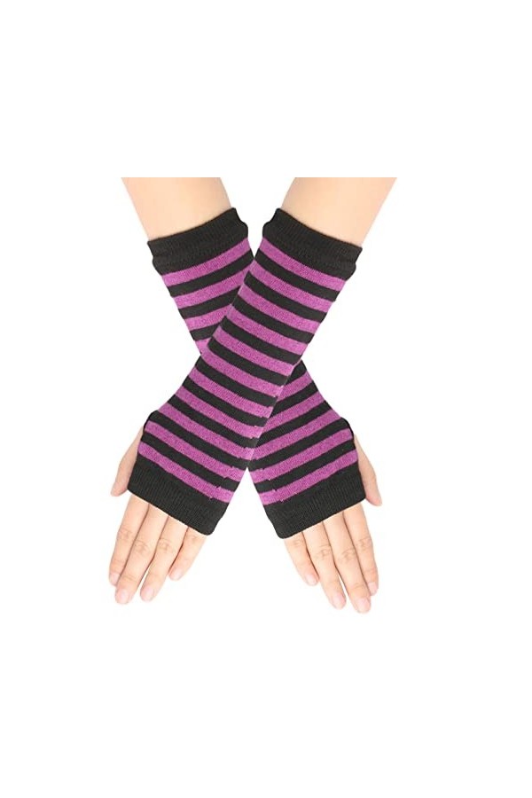 Allbestop Gants Chauds Mitaines Longues En Tricot,Gants Neige Gants Noir Deguisement Moufles Pour Poussette Gants Latex Gants