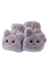 Bodhi2000 1 paire de moufles extensibles en peluche pour femme - Motif animal de dessin animé - Épais - Coupe-vent - Résistan