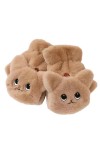 Bodhi2000 1 paire de moufles extensibles en peluche pour femme - Motif animal de dessin animé - Épais - Coupe-vent - Résistan